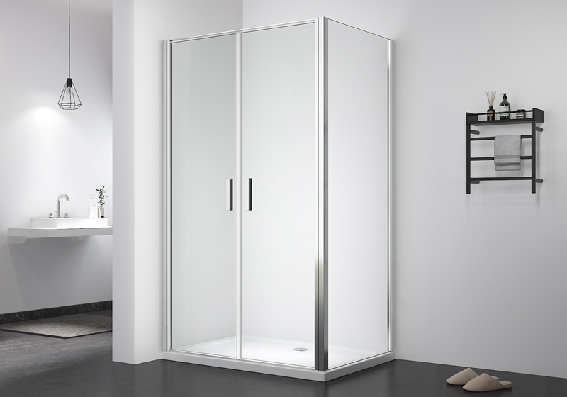 PV 1904 6mm 2 kapılı cam pivot artı duş kabini+yan panel